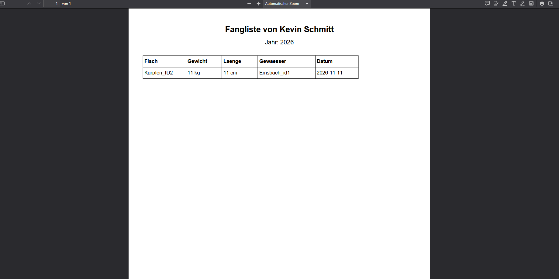 Digitale Fangliste Bild 4