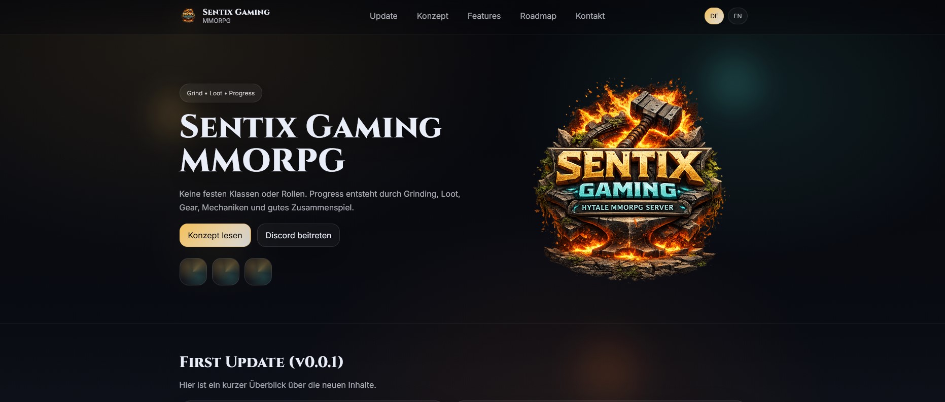 Sentix Gaming – Hytale MMORPG Server